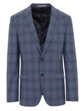 Parker Edward Blue Checked Suit