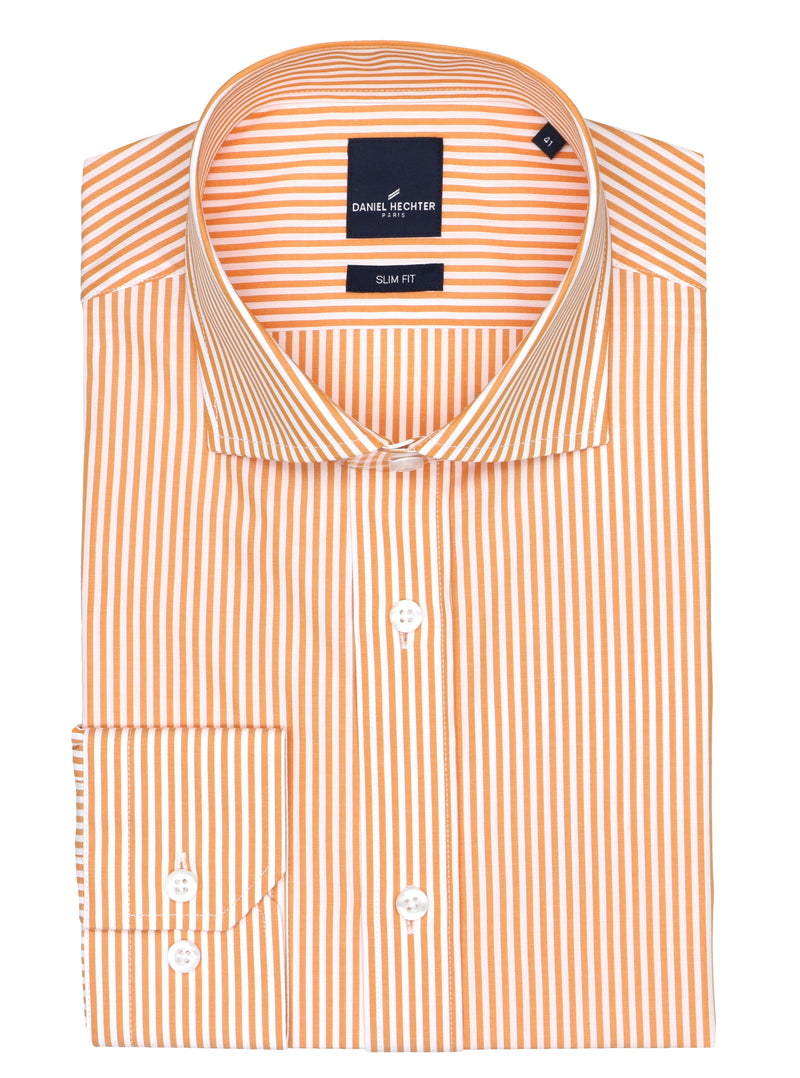 Jacque Business Orange Striped Shirt