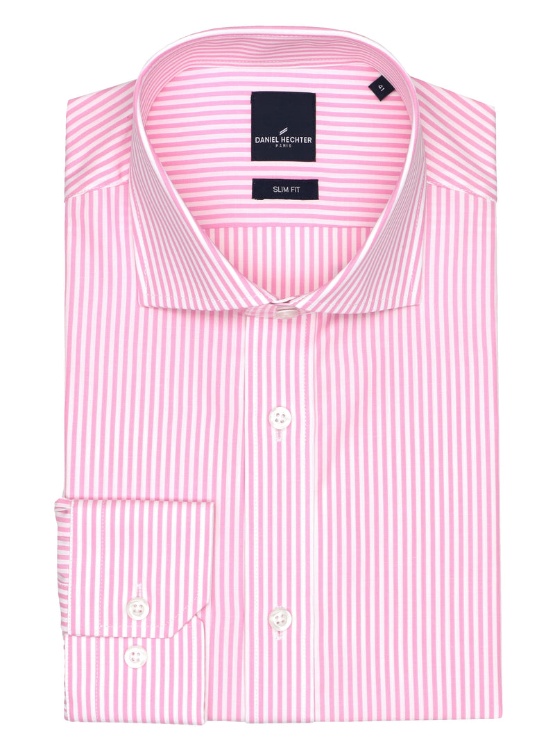 Jacque Business Pink Striped Shirt