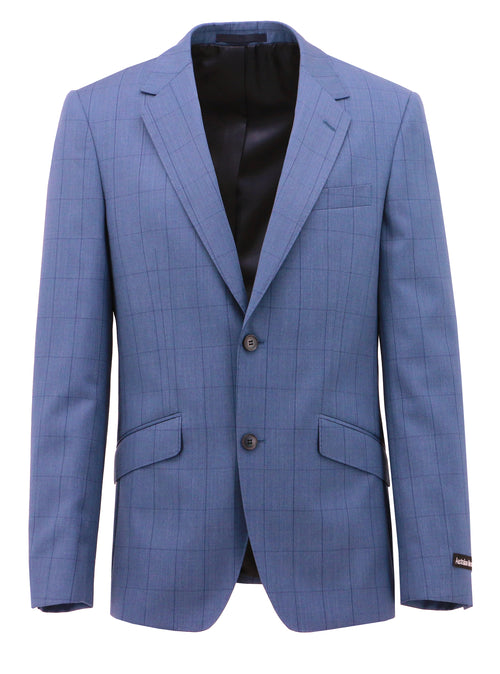Lisbon Edward Light Blue Checked Suit