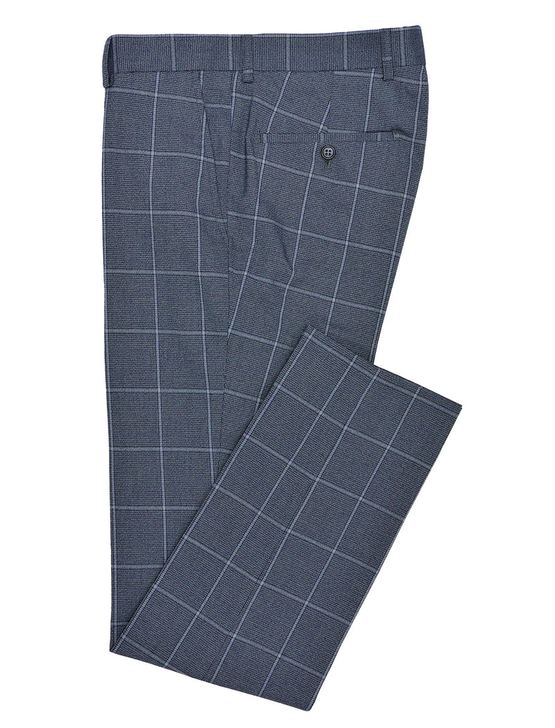 Edward Blue Grey Suit Trouser