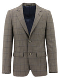 Napoli Edward Brown Checked Suit