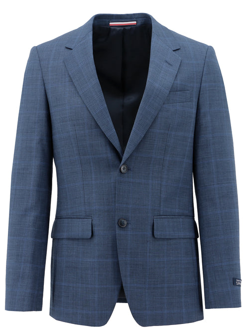 Napoli Edward Blue Checked Suit