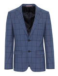 Parker Edward Navy Checked Suit