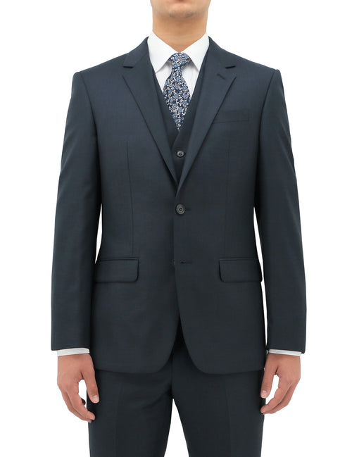 Michel Blue 106 Wool Suit Jacket