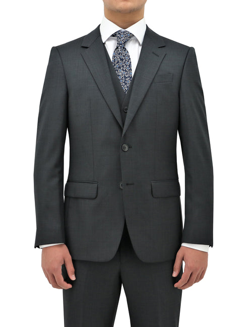 Michel 704 Charcoal Wool Suit Jacket
