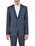 Edward 210 Blue Check Wool Trouser